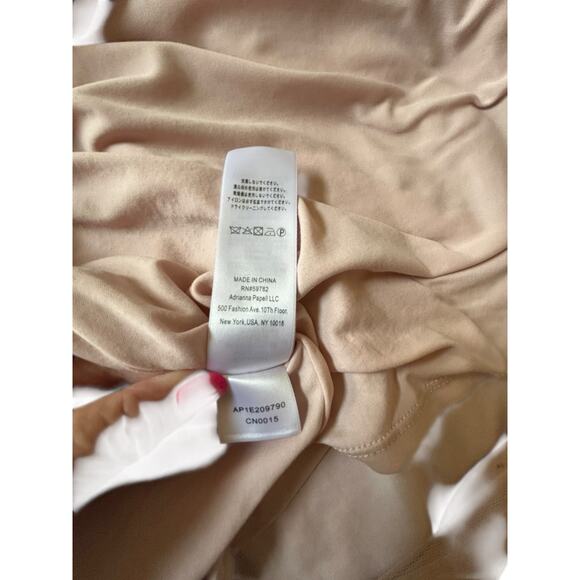 Adrianna Papell Blush Floral Embroidered Halter Gown - Size 12 - Picture 9 of 16